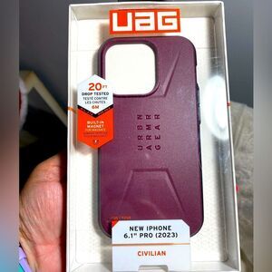 Urban Armor Gear case for iPhone 15 pro in Bordeaux NWT